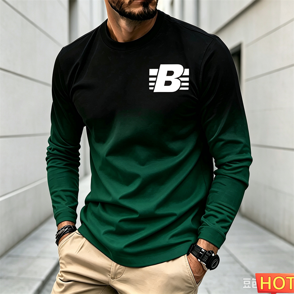 Winter Sun Clothing - Men's Autumn Winter Gradient Long sleeved