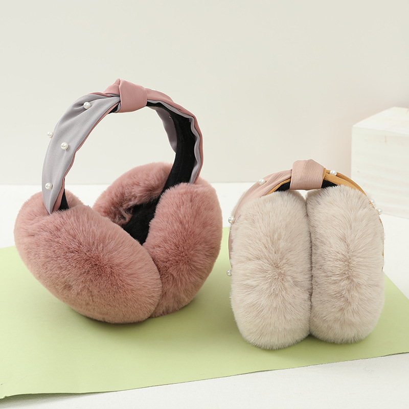 Winter Clothing Earmuffs - Anjj New Inlay Peral Earmuffs Fashion