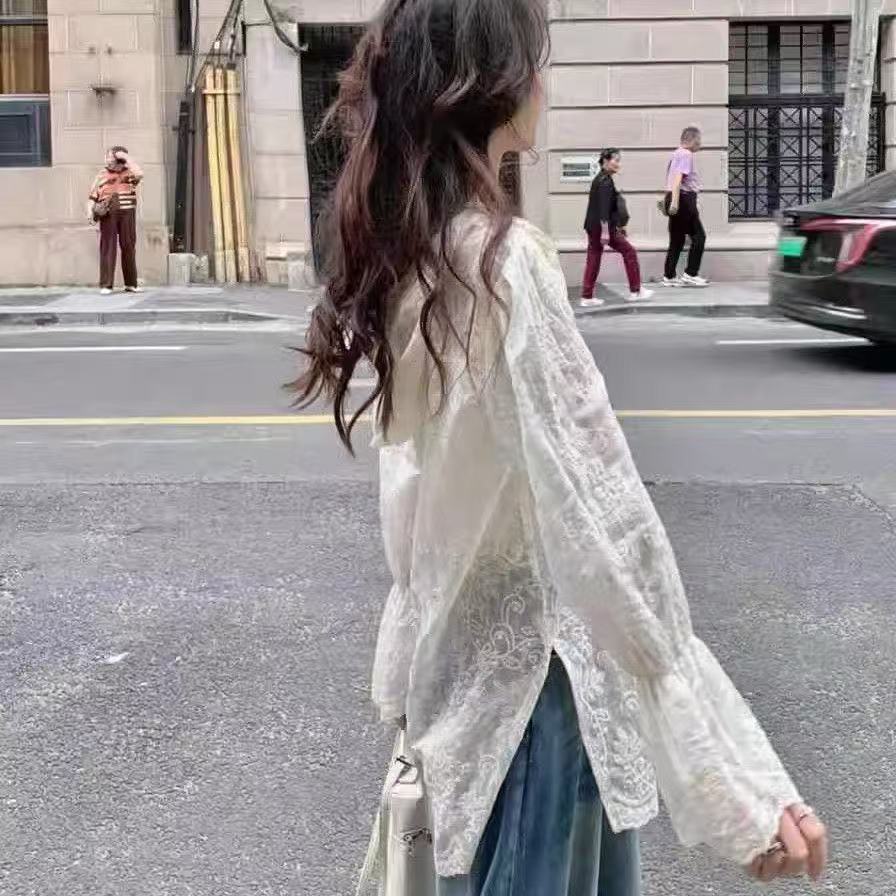 Winter Sun Clothing - Sun Protection Lace Jacket Empty Embroidered