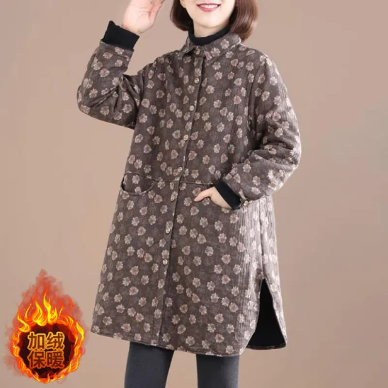 Winter Clothing Trends For Women - Vintage Floral Print Women Jacket Spring