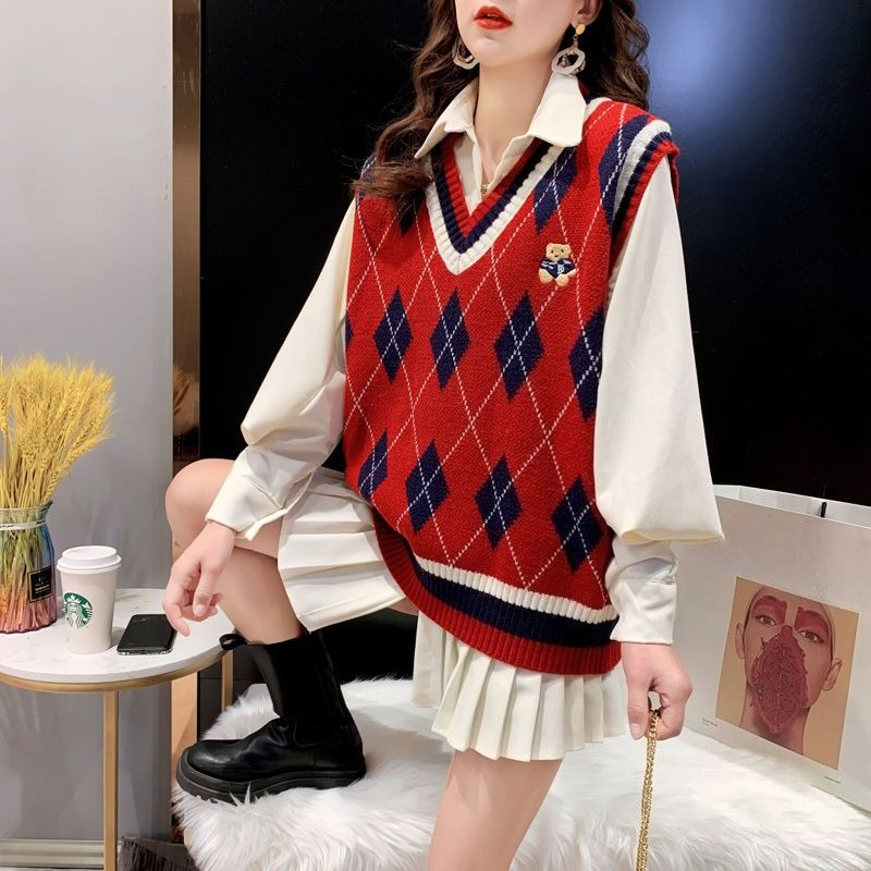 Red Knit Vests for Women Sleev - đánh giá và giá Winter Clothing Trends For Women