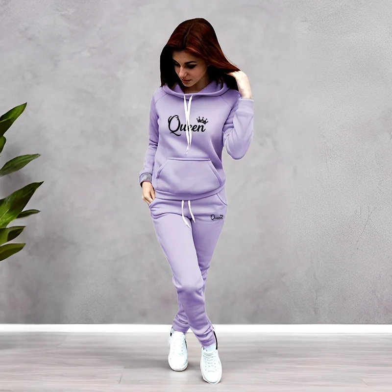 Womens Tracksuit Queen Letter  - đánh giá và giá Winter Clothing