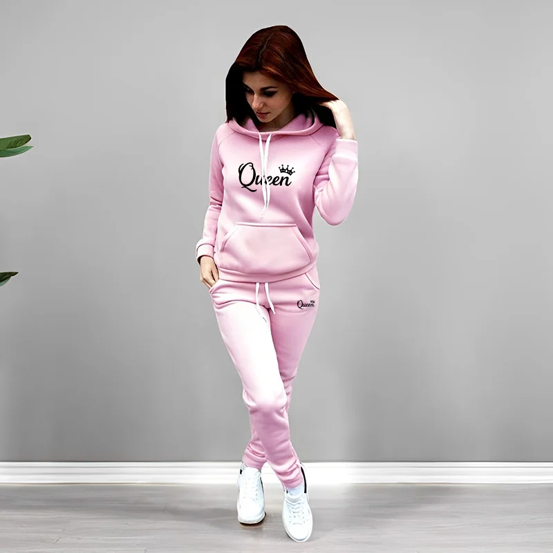 Womens Tracksuit Queen Letter  - đánh giá và giá Winter Clothing
