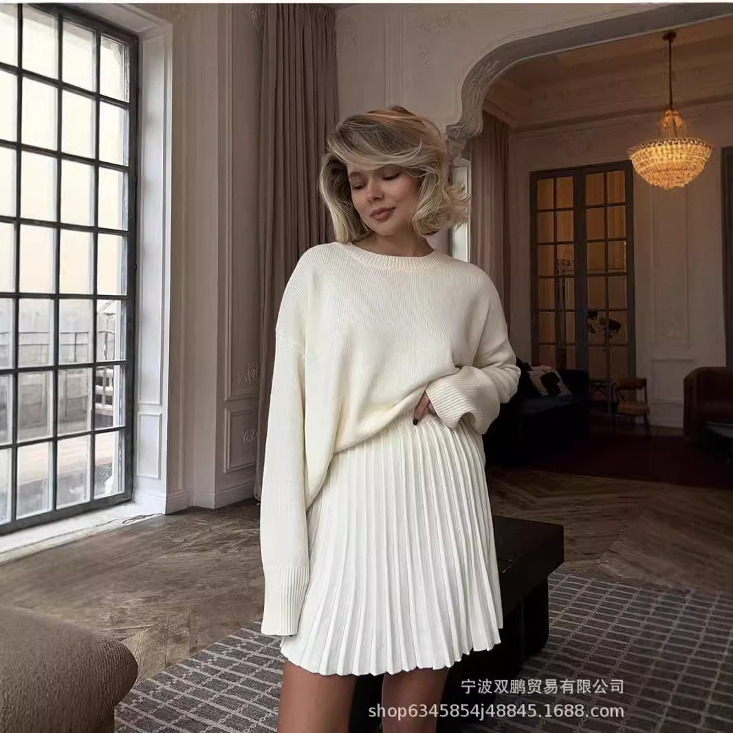 Autumn Solid Color O-neck Swea - đánh giá và giá Winter Clothing Ladies