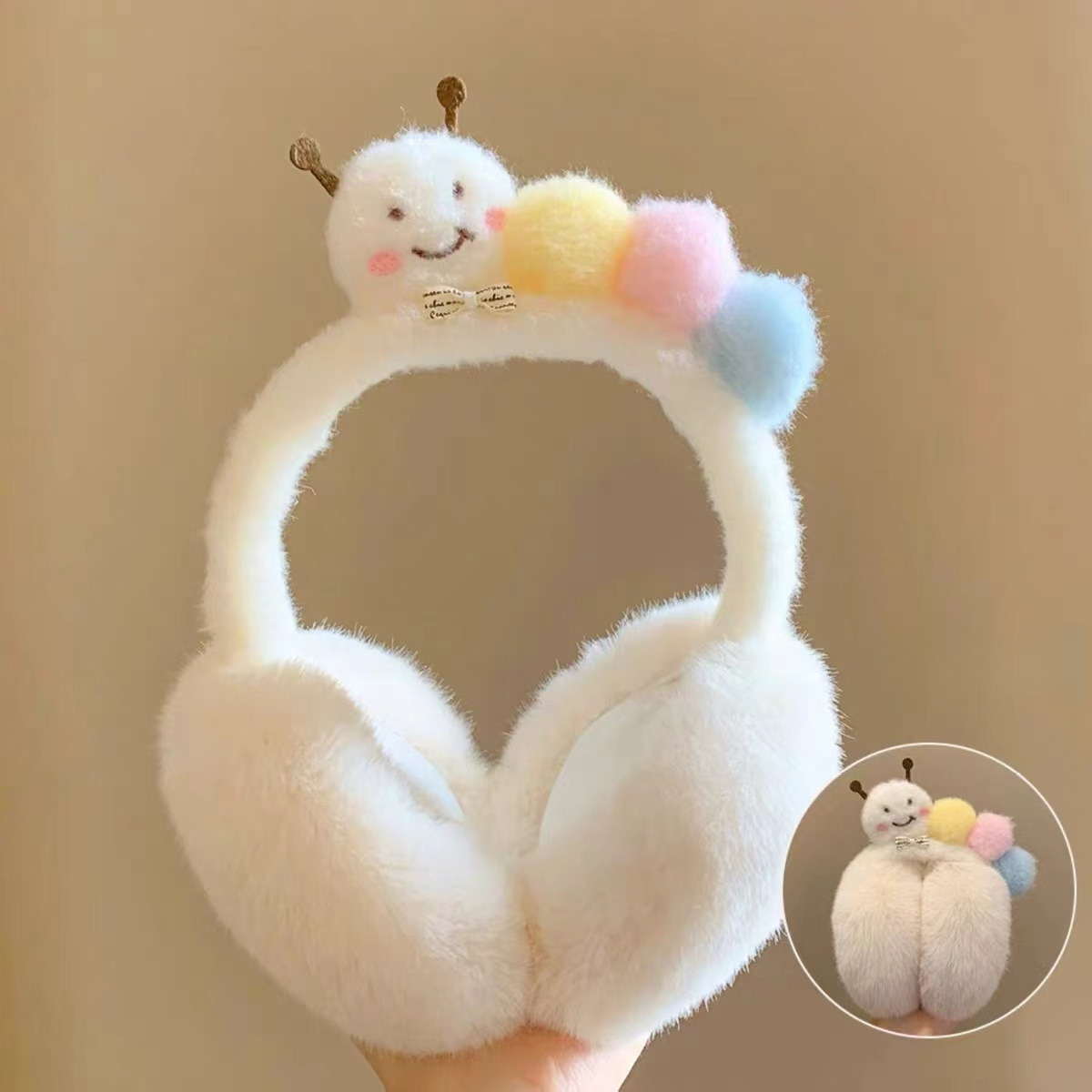 New Cute Funny Plush Caterpill - đánh giá và giá Winter Clothing Earmuffs