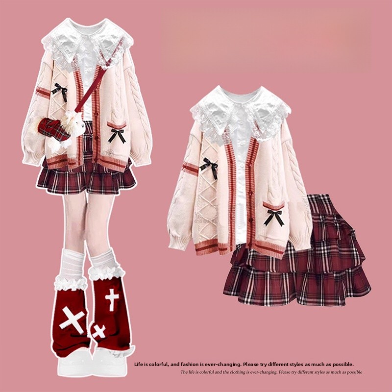 Red Plaid Sweater Dress Women' - đánh giá và giá Winter Under Clothing