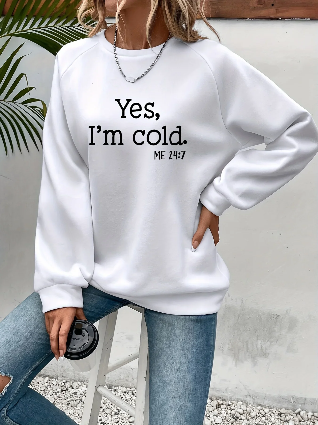 Yes I'm Cold Letter Printed Sw - đánh giá và giá Winter Clothing Trends For Women