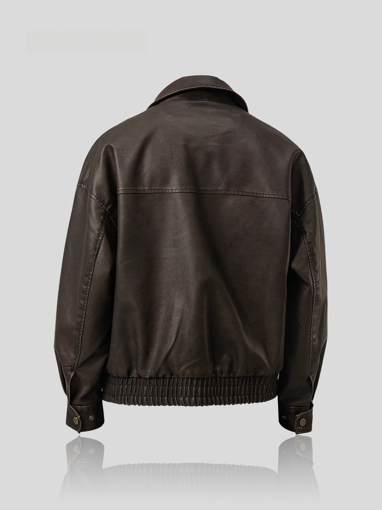 Trendy Loose Men's Leather Jac - đánh giá và giá Winter Sun Clothing