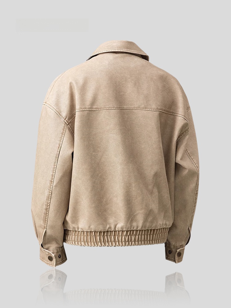 Trendy Loose Men's Leather Jac - đánh giá và giá Winter Sun Clothing
